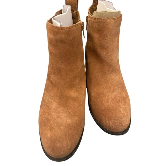 Vionic Suede Brown Booties 7 Wide - Picture 5 of 8